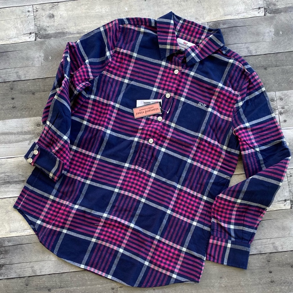 Vineyard Vines Relaxed Plaid Popover